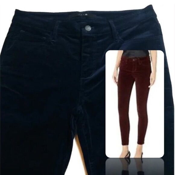 Joe's Jeans Icon Mid-rise Skinny Ankle in Navy Blue Velvet - Picture 1 of 10